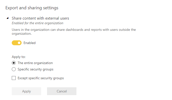Solved: Not able to share a report with an external user - Microsoft ...