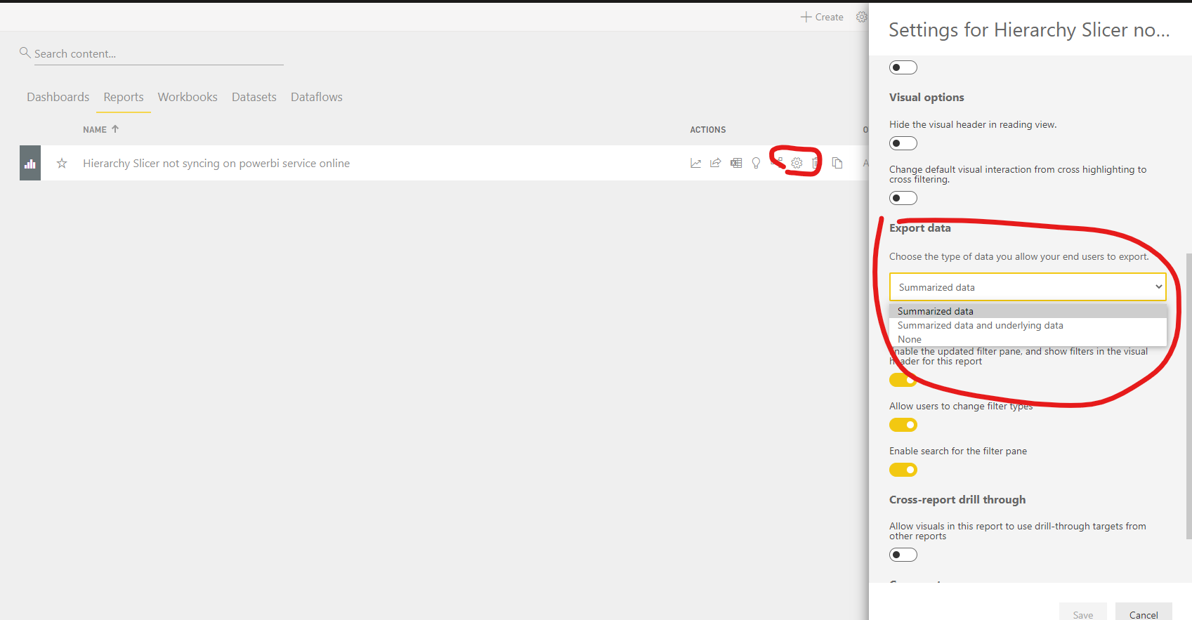 Solved: Export underlying data not available to end users ...