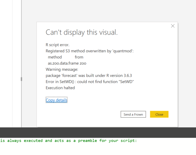 R script error Forecasting - Microsoft Fabric Community