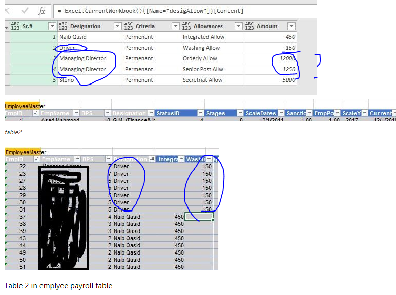 Merge two tables, and update column header with da... - Microsoft ...