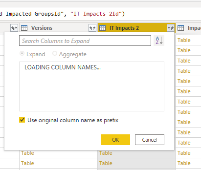 Cannot Expand Table Column to get data - Microsoft Fabric Community