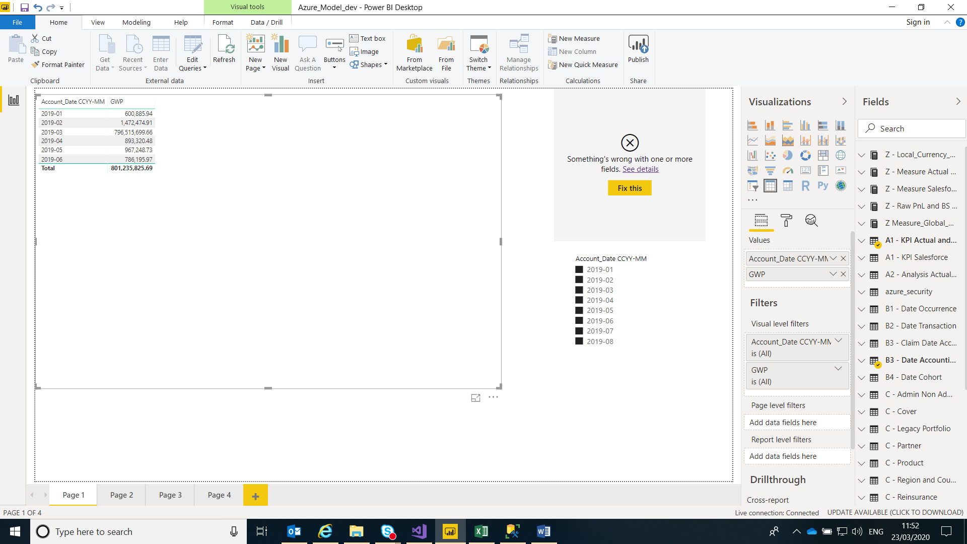 Excel behaving different to power BI - Microsoft Fabric Community