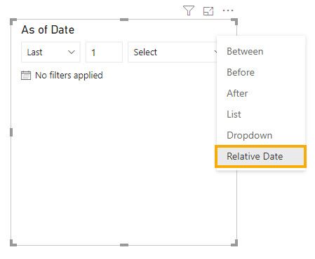 Step2: change slicer type to relative date