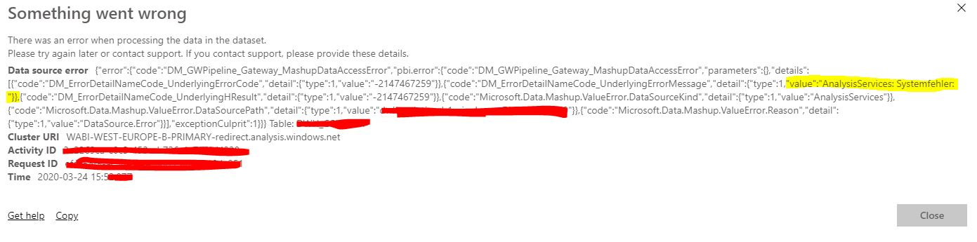 Power BI Embedded | Dataset Refresh Issue - DM_GWP... - Microsoft ...