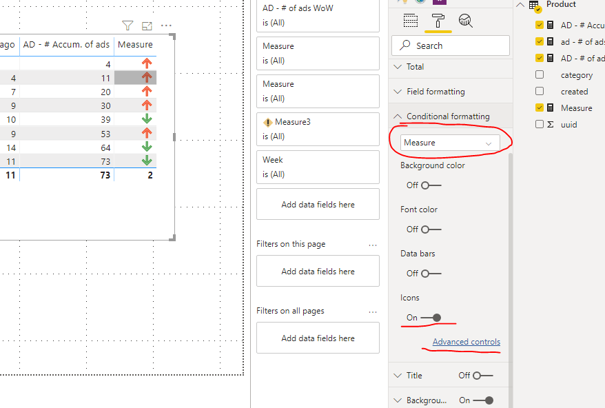 Solved: Conditional formatting in table with measure and d ...