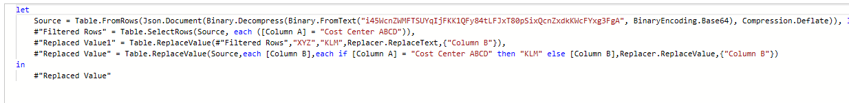 Replace value on filtered column - Microsoft Fabric Community