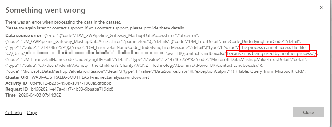Solved: How to refresh dataset from an opening Excel file - Microsoft ...