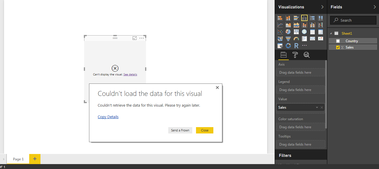 could not load data for the visual Excel File or T... - Microsoft ...
