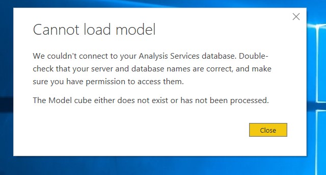 Unable to load the model - Microsoft Fabric Community