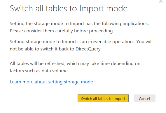 Solved: Change data source mode: from SQL query to LOAD - Microsoft ...