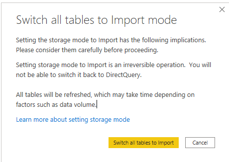 Solved: Change data source mode: from SQL query to LOAD - Microsoft ...