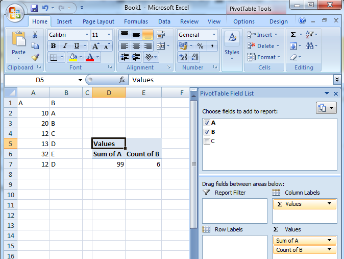 Solved: Summary in Row Labels instead of Column Labels - Microsoft ...