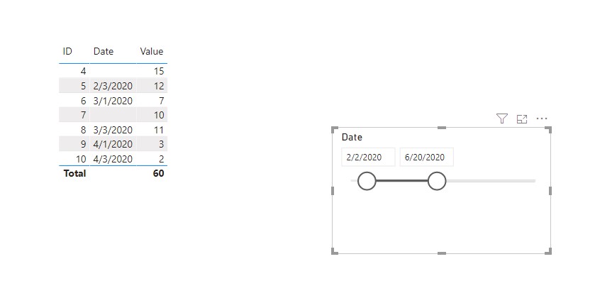 Solved: Ignore blank rows in Date Filter - Microsoft Fabric Community