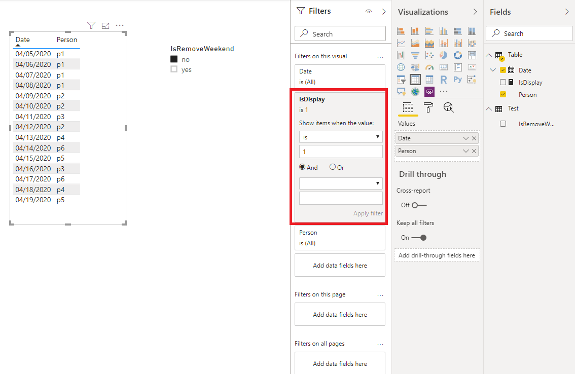 Solved: Filtering Out Weekends in Column - Microsoft Fabric Community