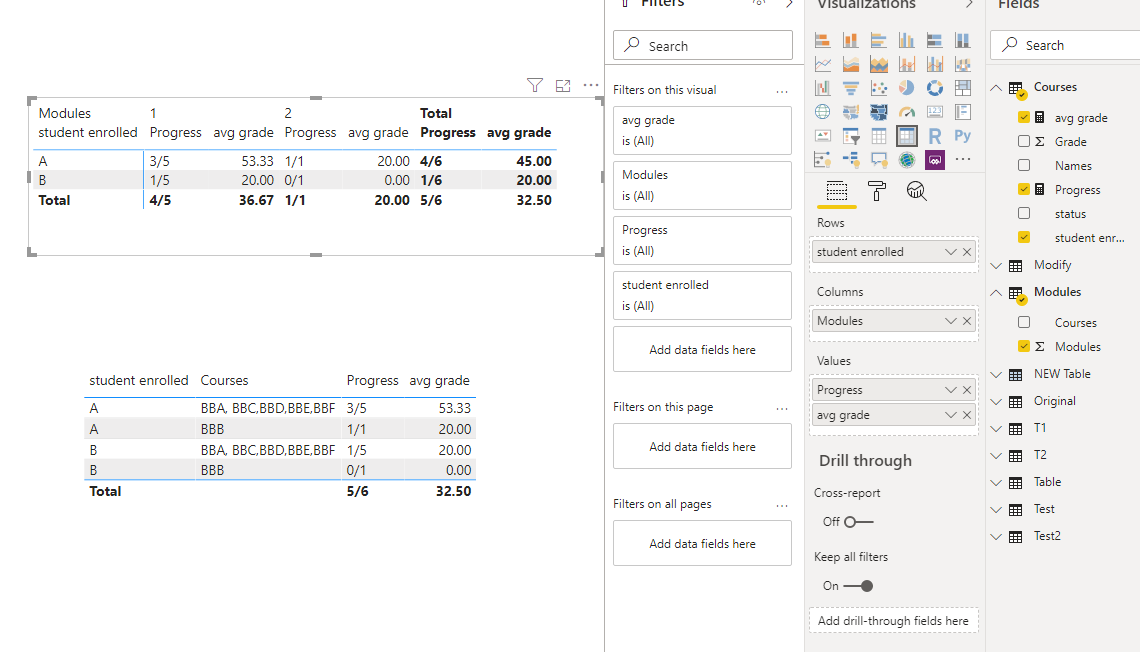 Solved: How to show progress of selected total values in a ...