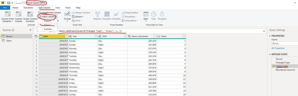 add index column