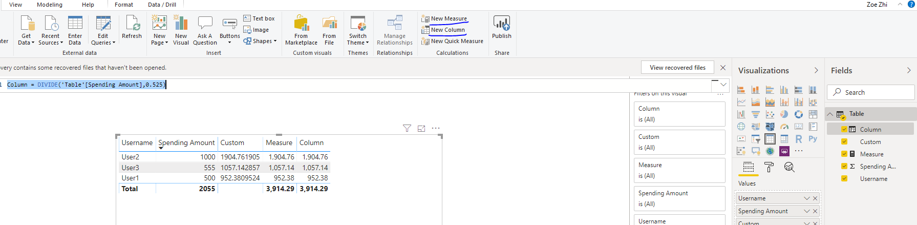 Solved: Division formula for a column - Microsoft Fabric Community