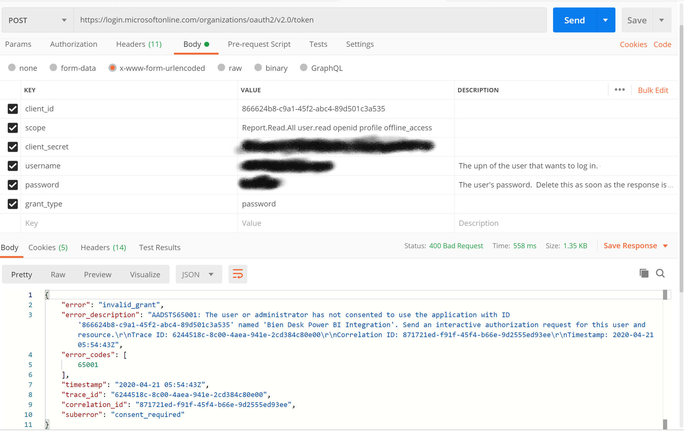 Power BI Rest API authentication - Microsoft Fabric Community