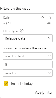 Solved: current month to last 6 month - Microsoft Fabric Community