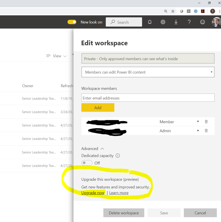 Classic workspace - Datsets are not visible after ... - Microsoft ...