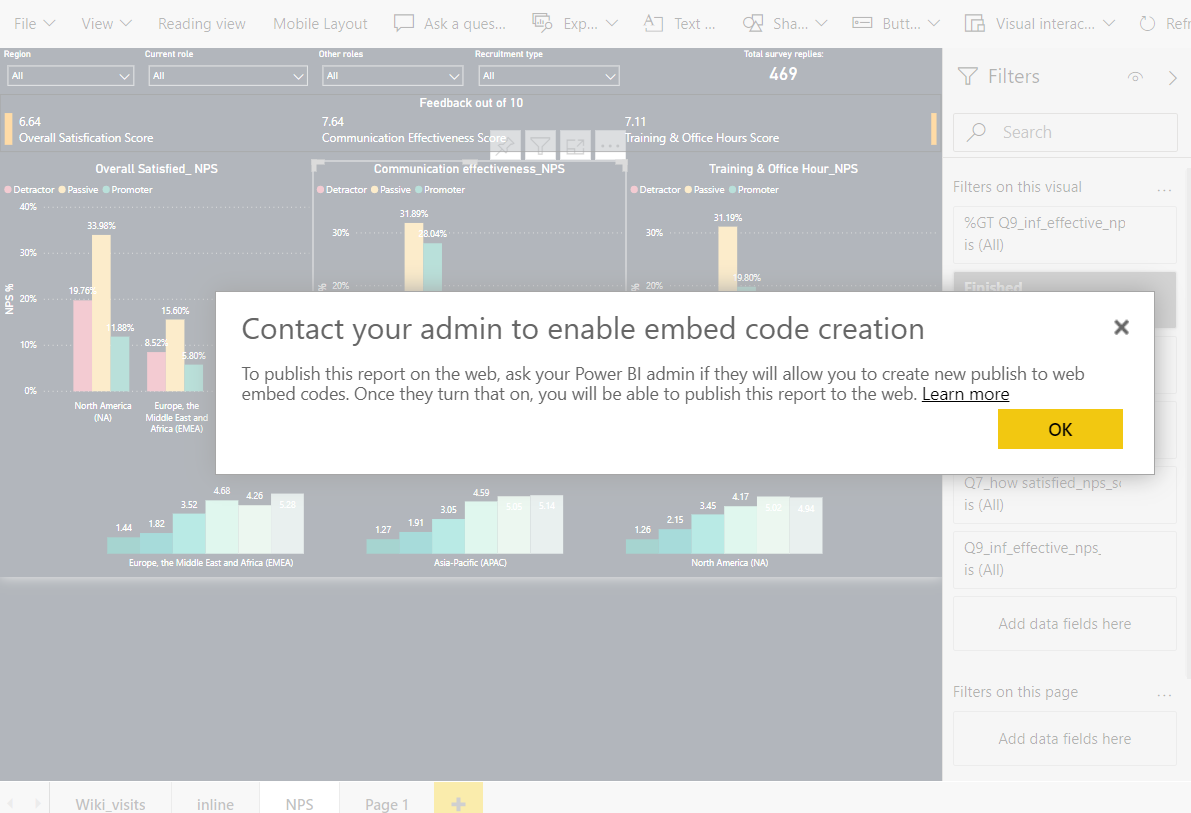 cannot publish to web - Microsoft Fabric Community