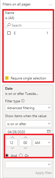 Problem with Date Filter - Advanced filter - Microsoft Fabric Community