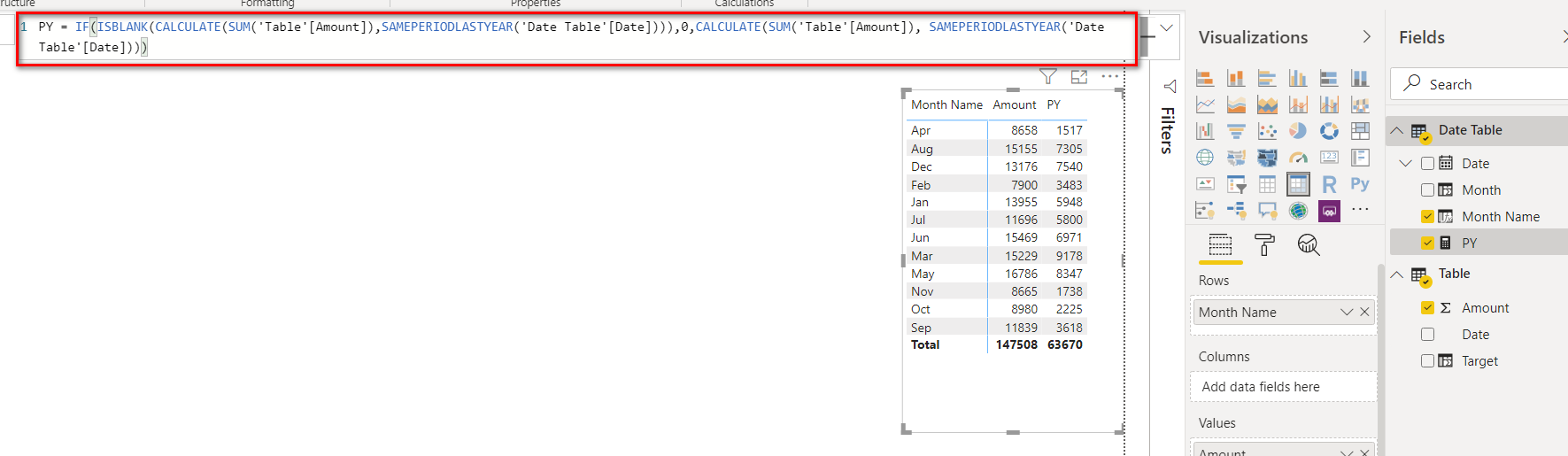 Formula & Matrix visualization - Microsoft Fabric Community