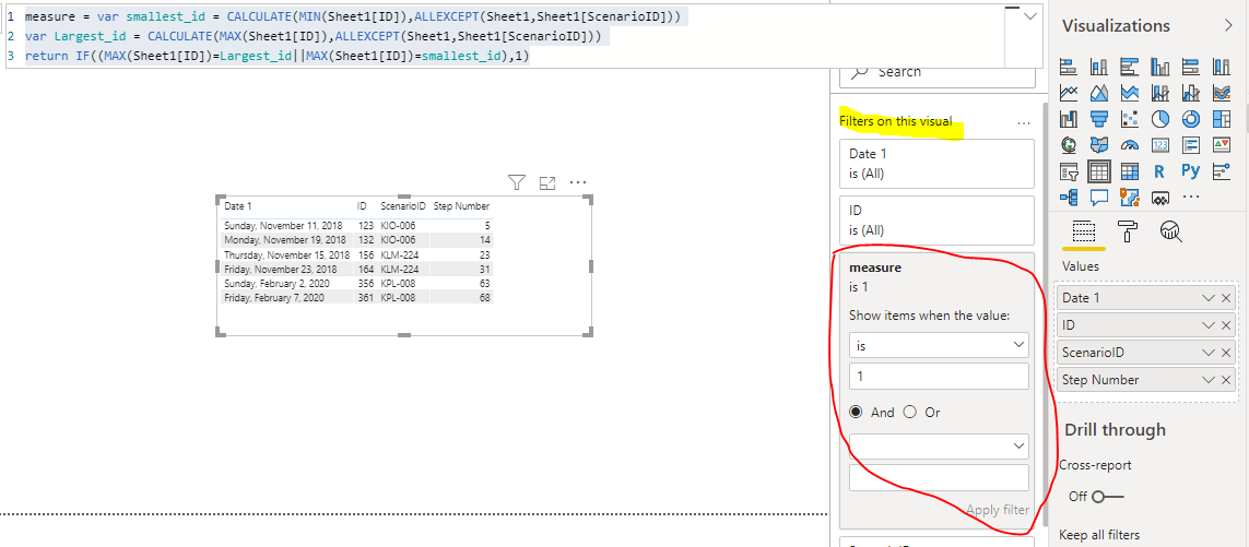 Solved: Dax help - Find the lowest and highest value for a ...