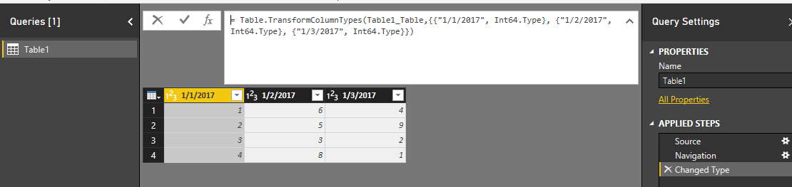 Solved: dates as column names - Microsoft Fabric Community