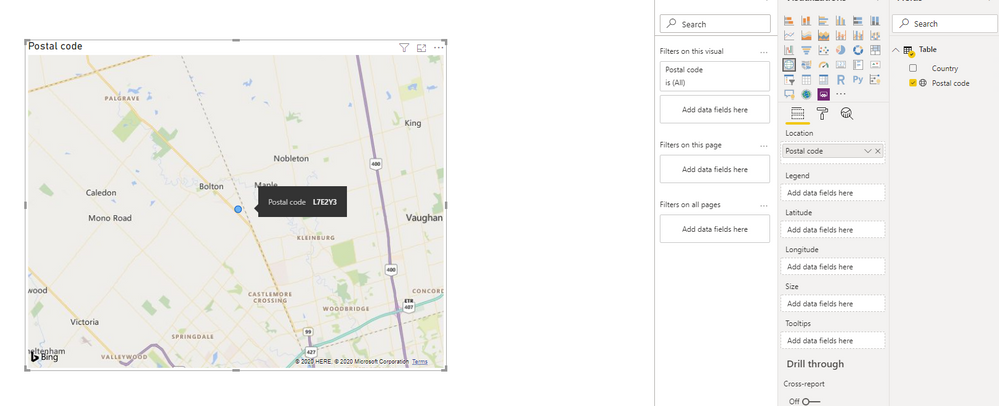 Los mapas no funcionan con el código postal - Microsoft Fabric Community