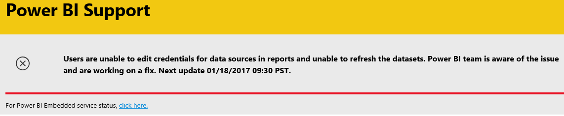 OData Feed - Failed to update data source credenti... - Microsoft ...