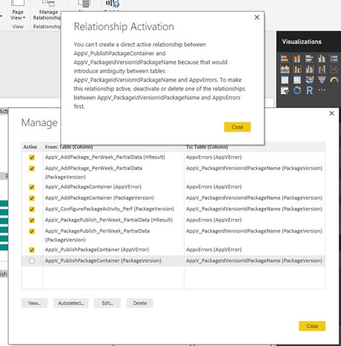 Solved: Unable to create multiple relations between tables - Microsoft ...