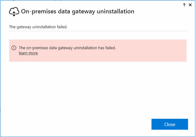 On premises data gateway wont uninstall - Microsoft Fabric Community