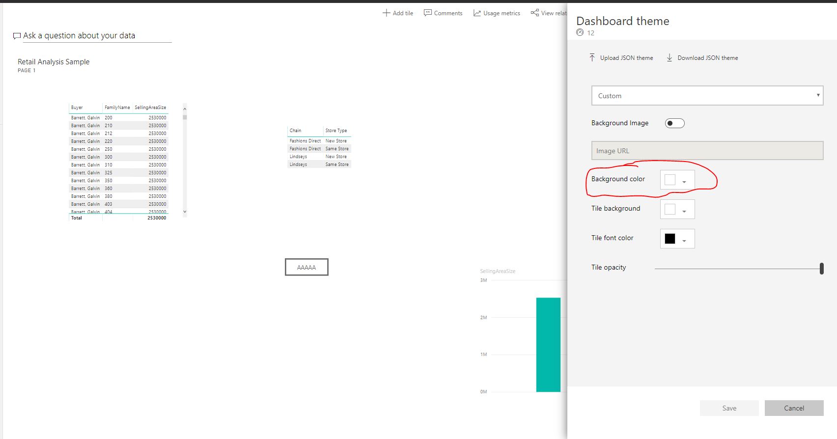 Solved: White space on tile - Microsoft Fabric Community