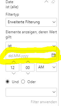 Problems with Advanced filter for dates - Microsoft Fabric Community