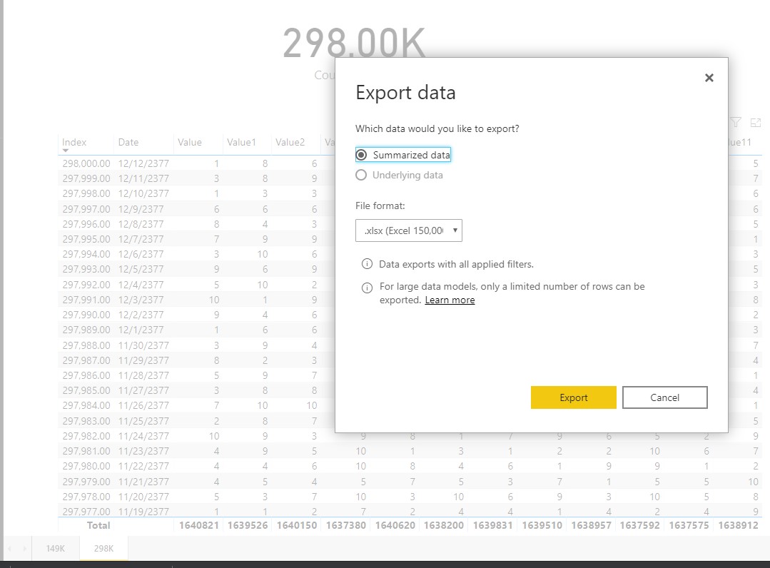Exporting to Excel - Microsoft Fabric Community
