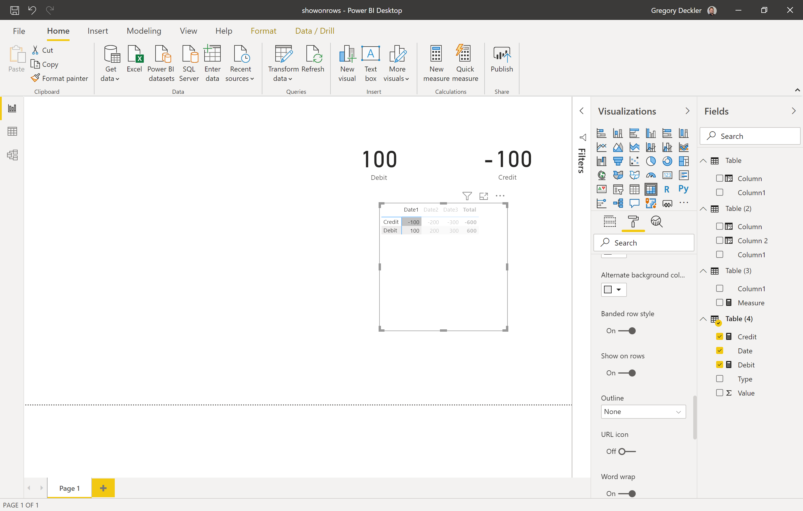 Measure interaction with table visual - Microsoft Fabric Community