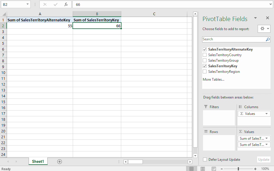 Get Data From Excel Pivot Table - Issue with Sum o... - Microsoft ...