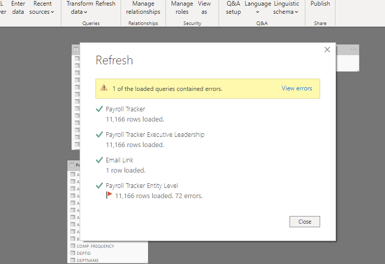 Error Messages - Microsoft Fabric Community
