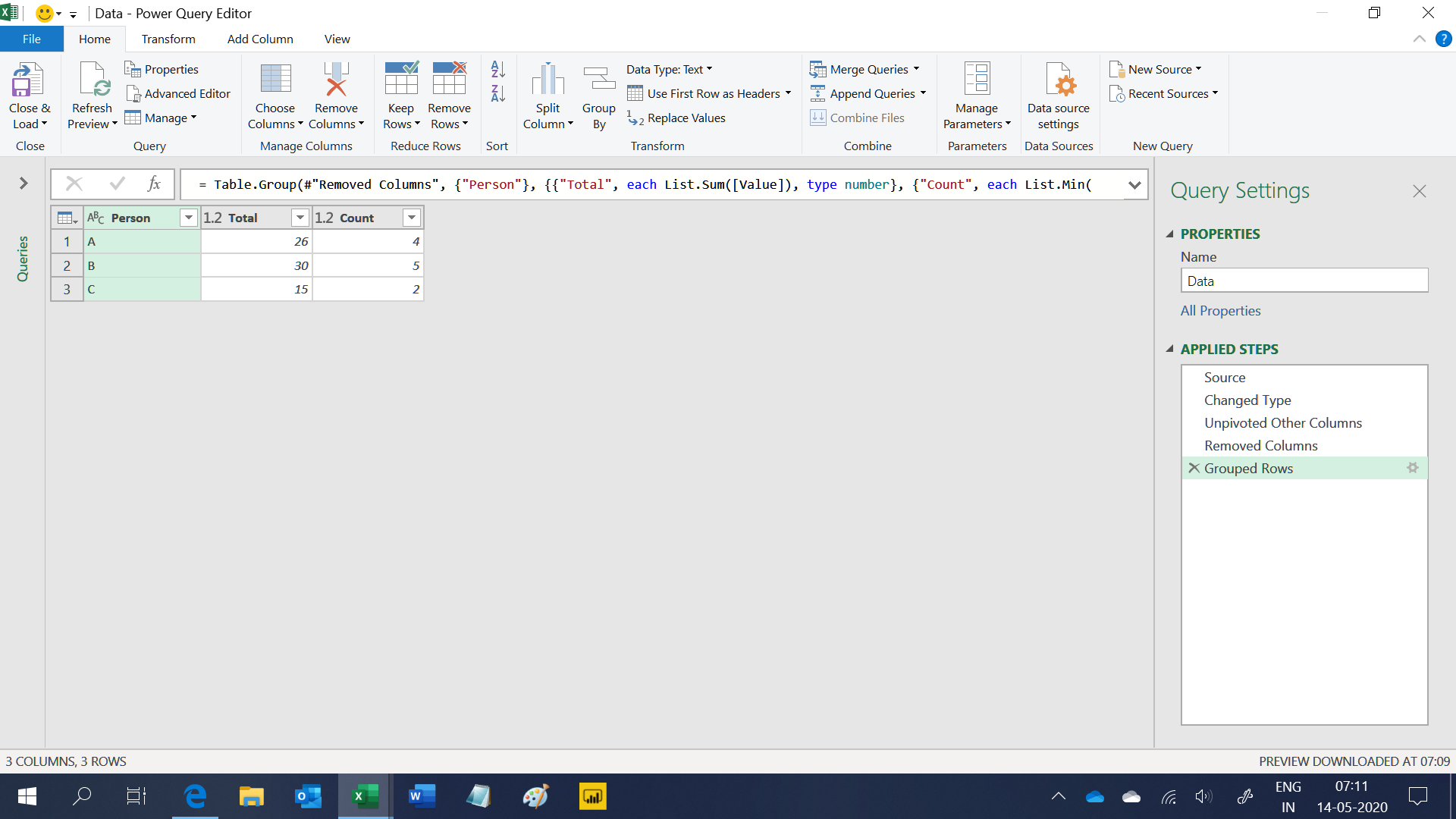 Solved: Count total value in a column as 1. - Microsoft Fabric Community