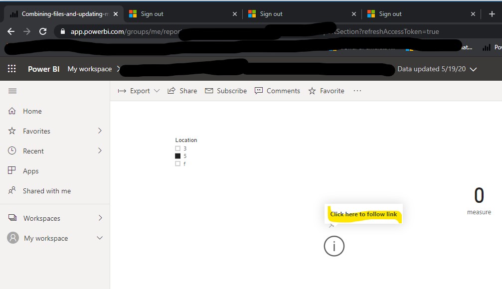 Solved: Button to Sign-Off URL Filter - Microsoft Fabric Community