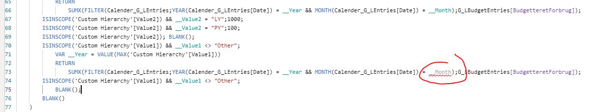 Matrix only shows columns for one value - Microsoft Fabric Community