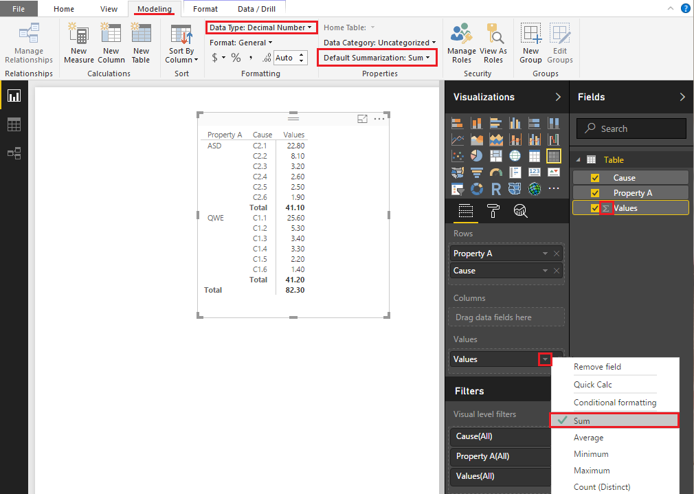 Matrix Total row question - Microsoft Fabric Community