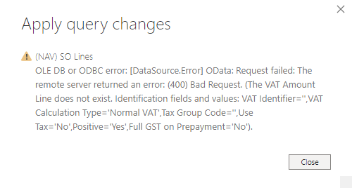 Solved: OData Query error from NAV2016 - Microsoft Fabric Community