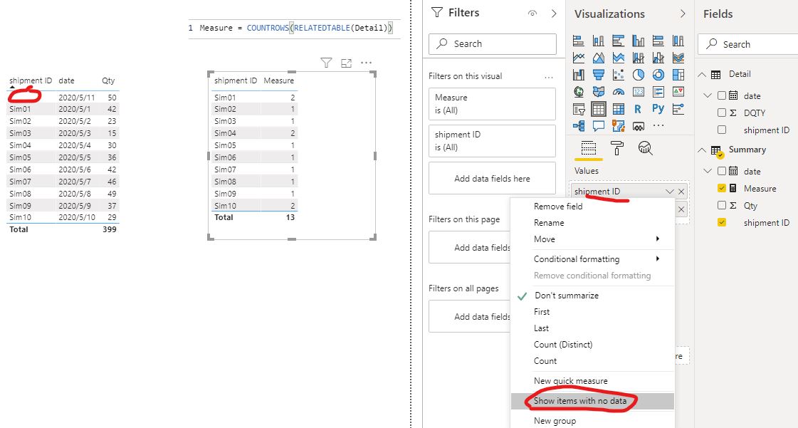Solved: Count if match on related table - Microsoft Fabric Community