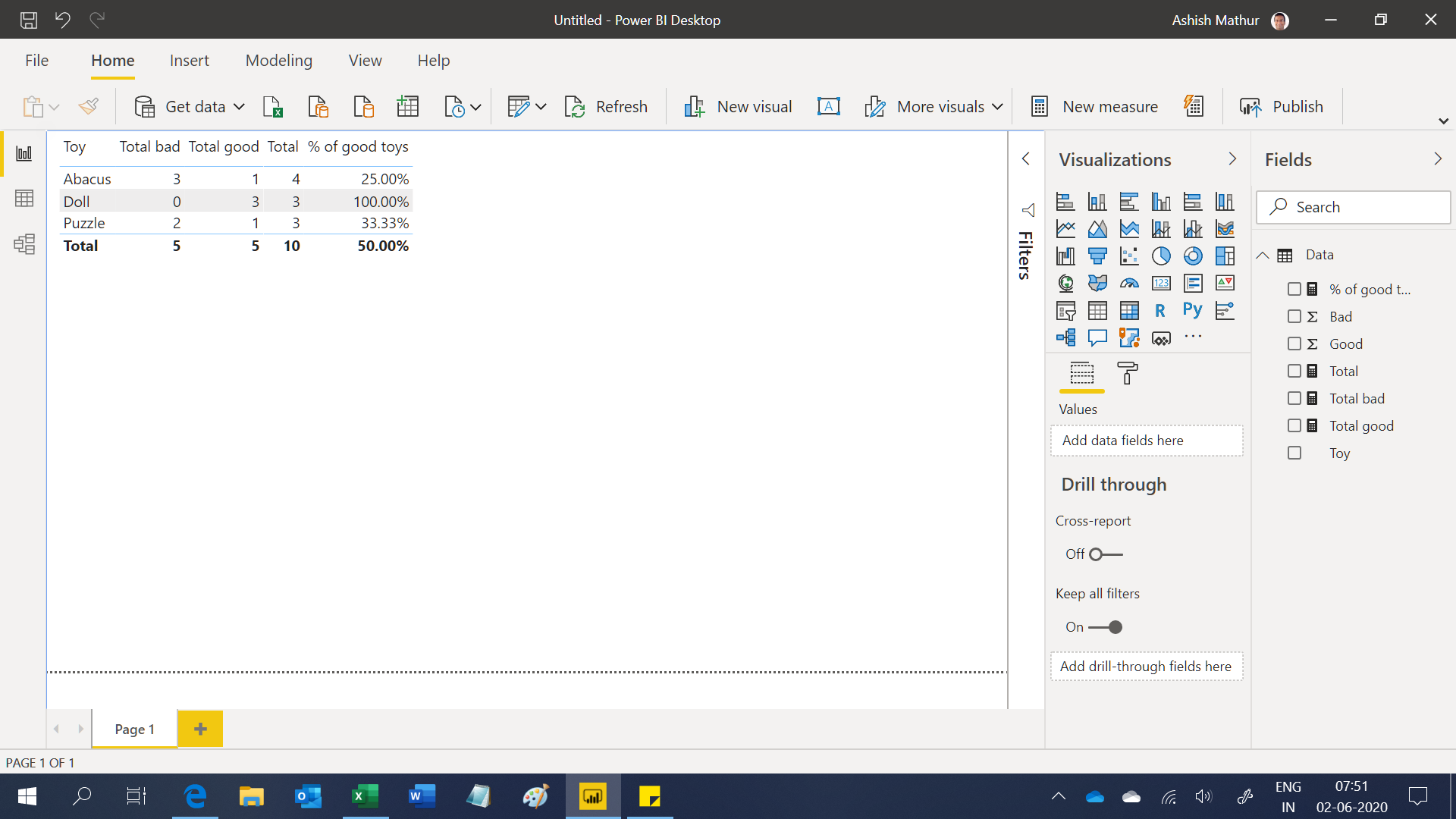 Solved: Add a % column to matrix visual - Microsoft Fabric Community