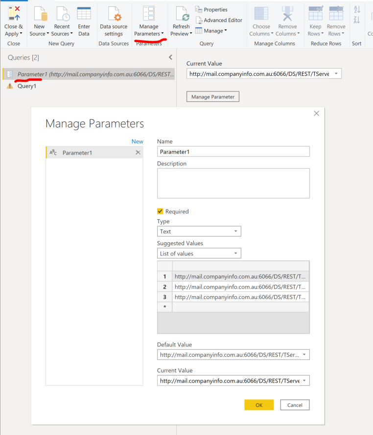 Create Parameter