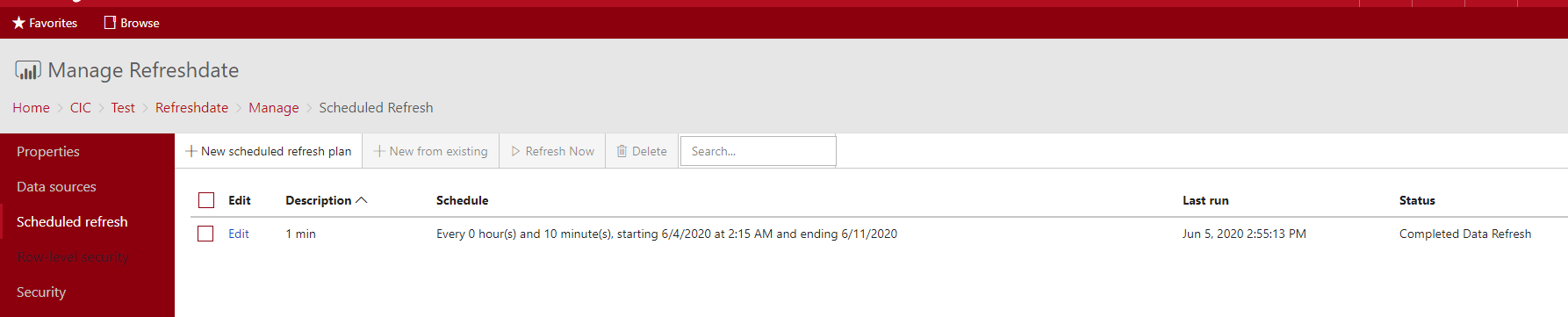 Scheduled refresh - not refreshing front end - Microsoft Fabric Community