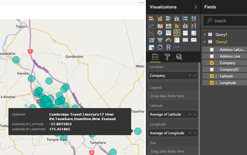 Solved: How to display data at different lines on Map bubb ...
