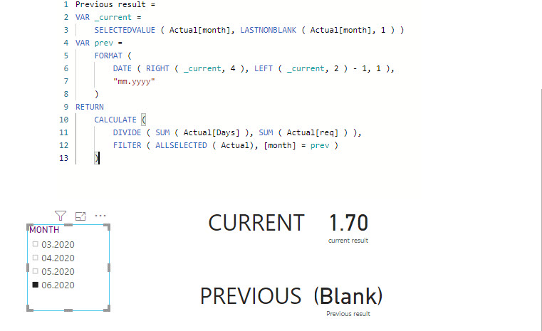 Solved: previous value - Microsoft Fabric Community